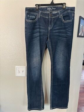 Ariya Jeans Plus Size 18 Curvy Bootcut Contrast Stitch Y2K Western Denim